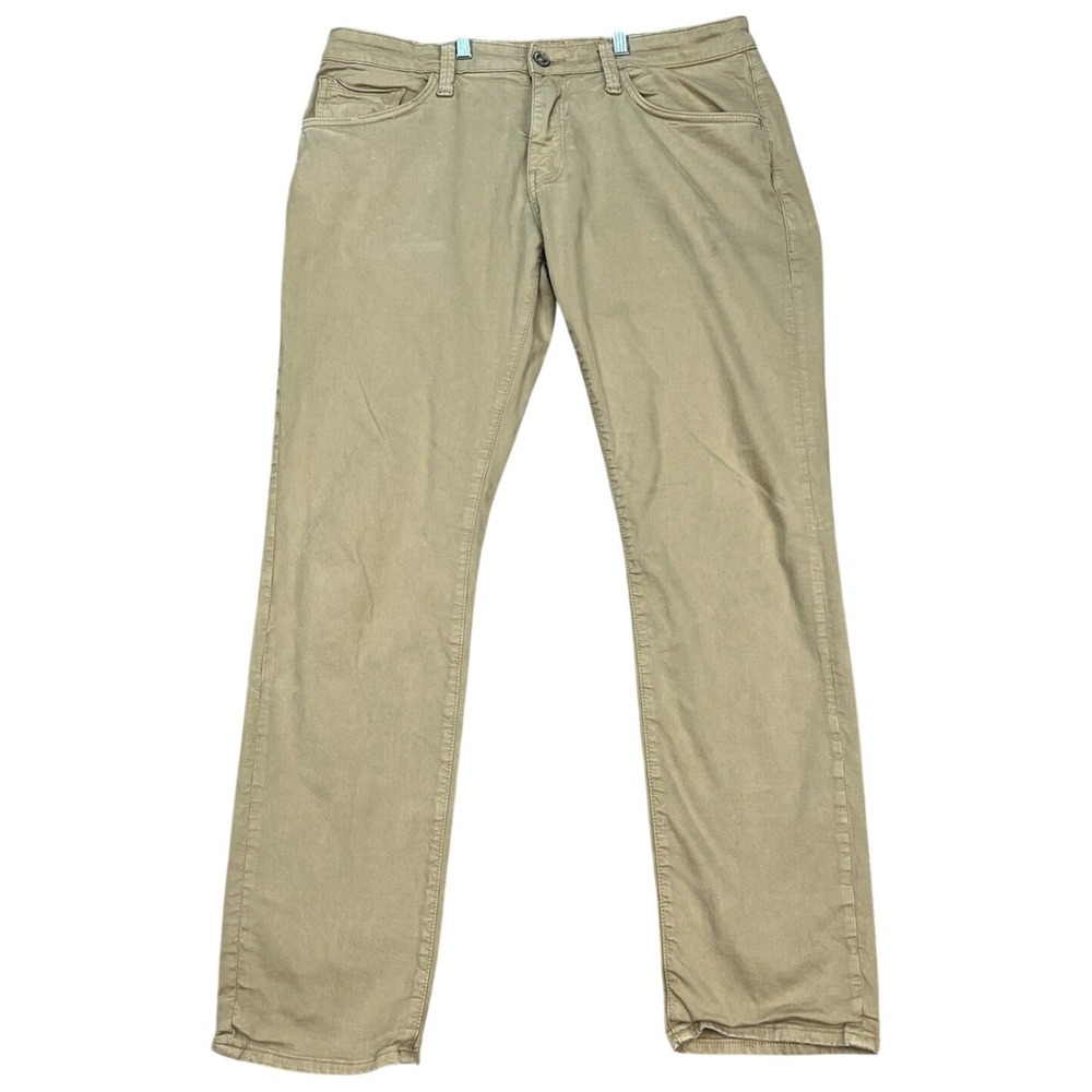 Mavi Marcus Pants Mens 34x32 Tan Khaki Slim Straight Stretch 5 Pocket Chino EUC